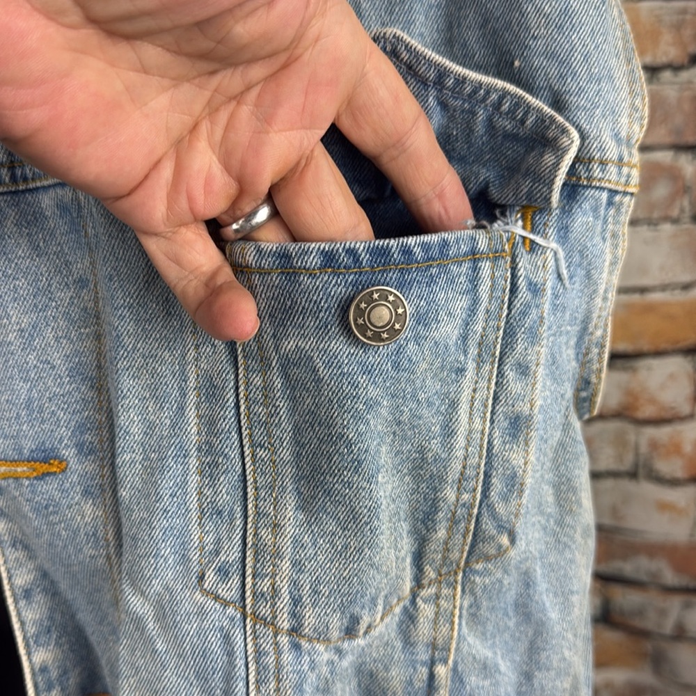 Todays News Blue denim vest Size M - Picture 3 of 7